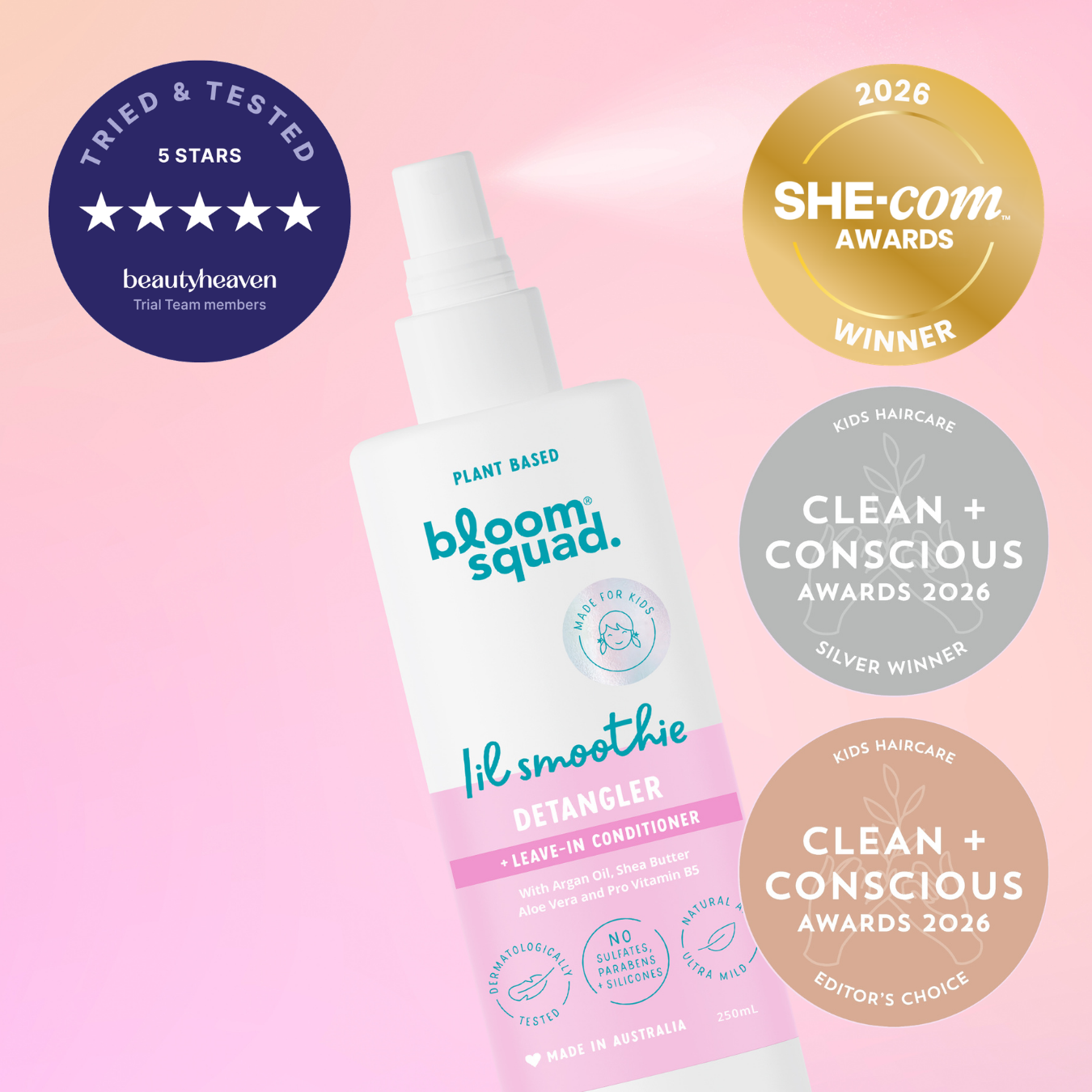 Image of award winning Kids Detangler Spray 